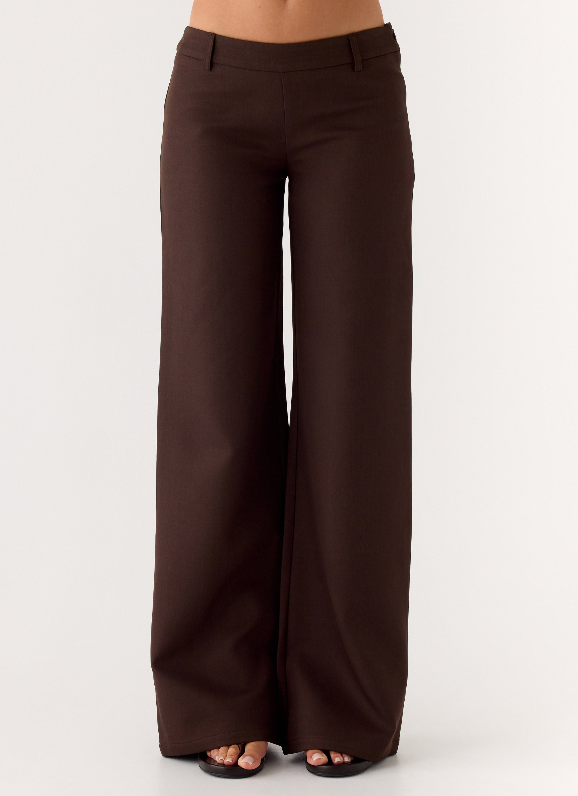 Chic Collection | Low Rise Slim Fit Pants with Stretch Fabric | Effortless Elegance for Confident Style
