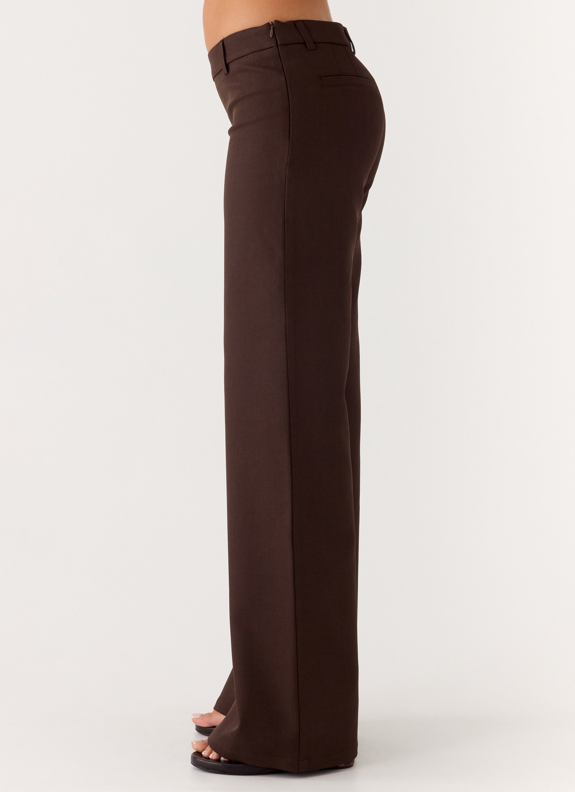 Chic Collection | Low Rise Slim Fit Pants with Stretch Fabric | Effortless Elegance for Confident Style