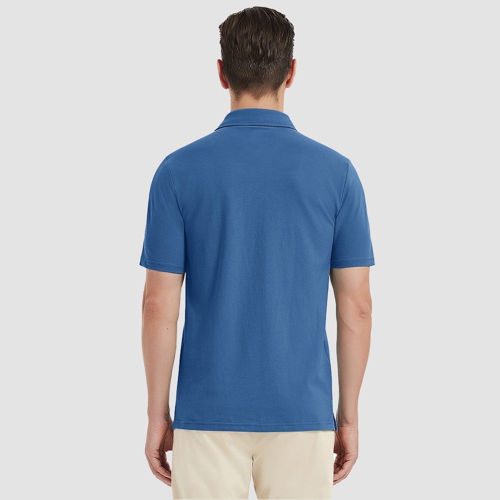 Classic Golf Polos | Men's Polo Shirt with Moisture Wicking | Breathable Cotton Blend for Ultimate Comfort