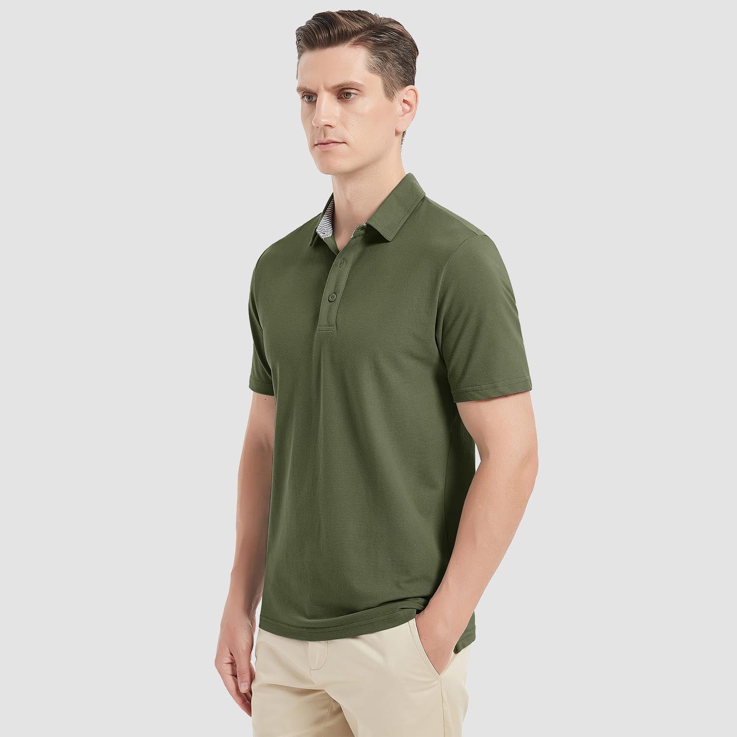 Classic Golf Polos | Men's Polo Shirt with Moisture Wicking | Breathable Cotton Blend for Ultimate Comfort