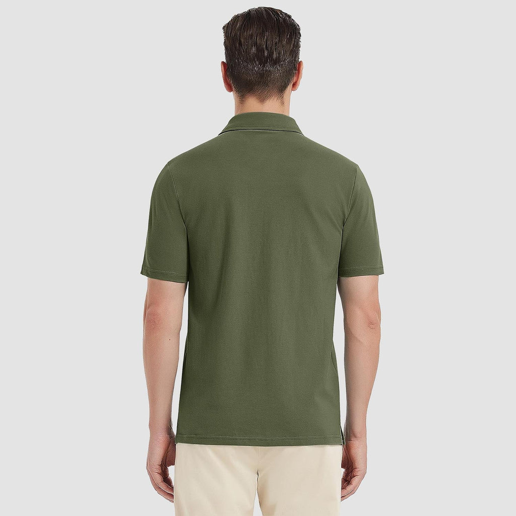 Classic Golf Polos | Men's Polo Shirt with Moisture Wicking | Breathable Cotton Blend for Ultimate Comfort