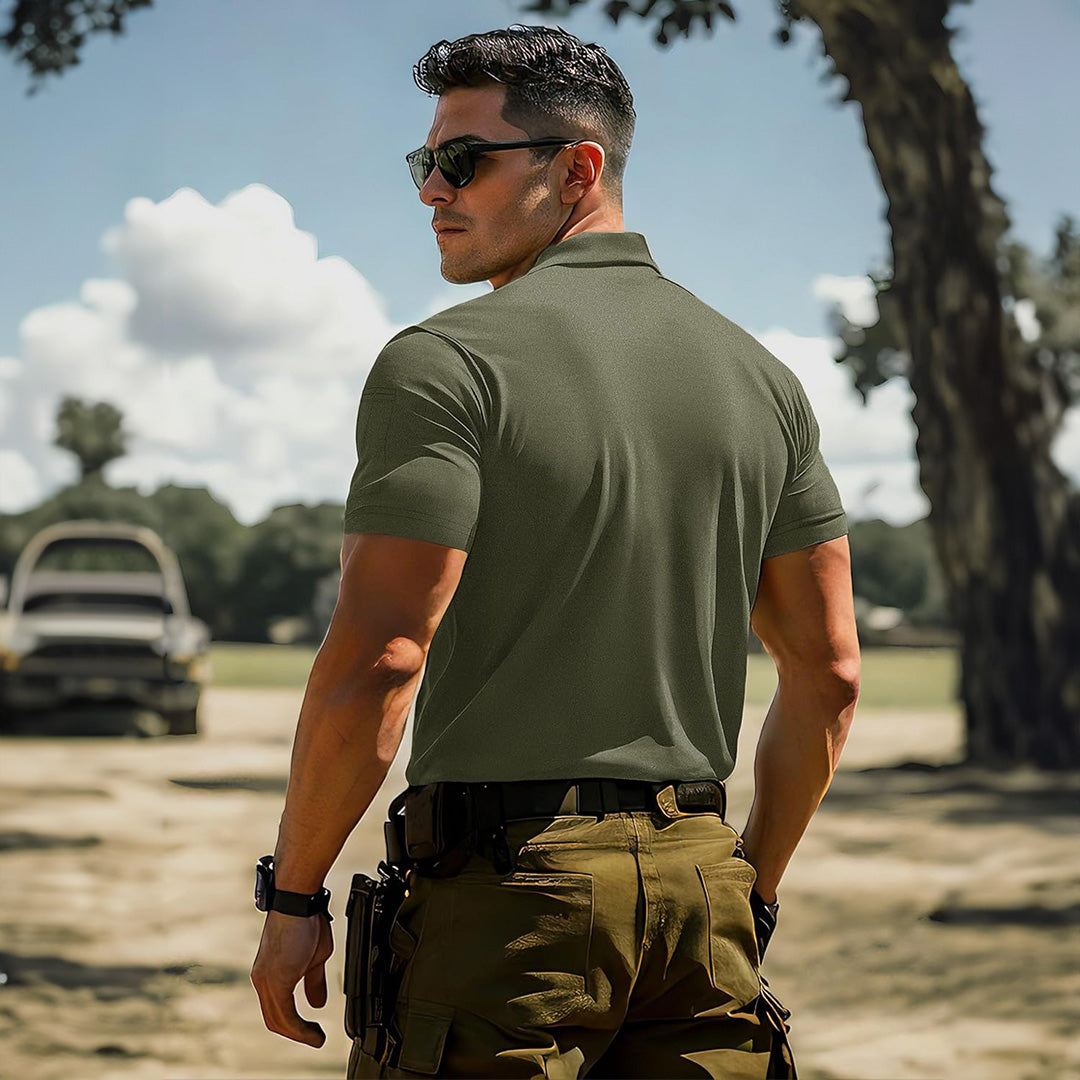Tactical Performance Polo Shirt | Quick-Drying with UPF 50+ Protection | Lightweight Design for Outdoor Comfort