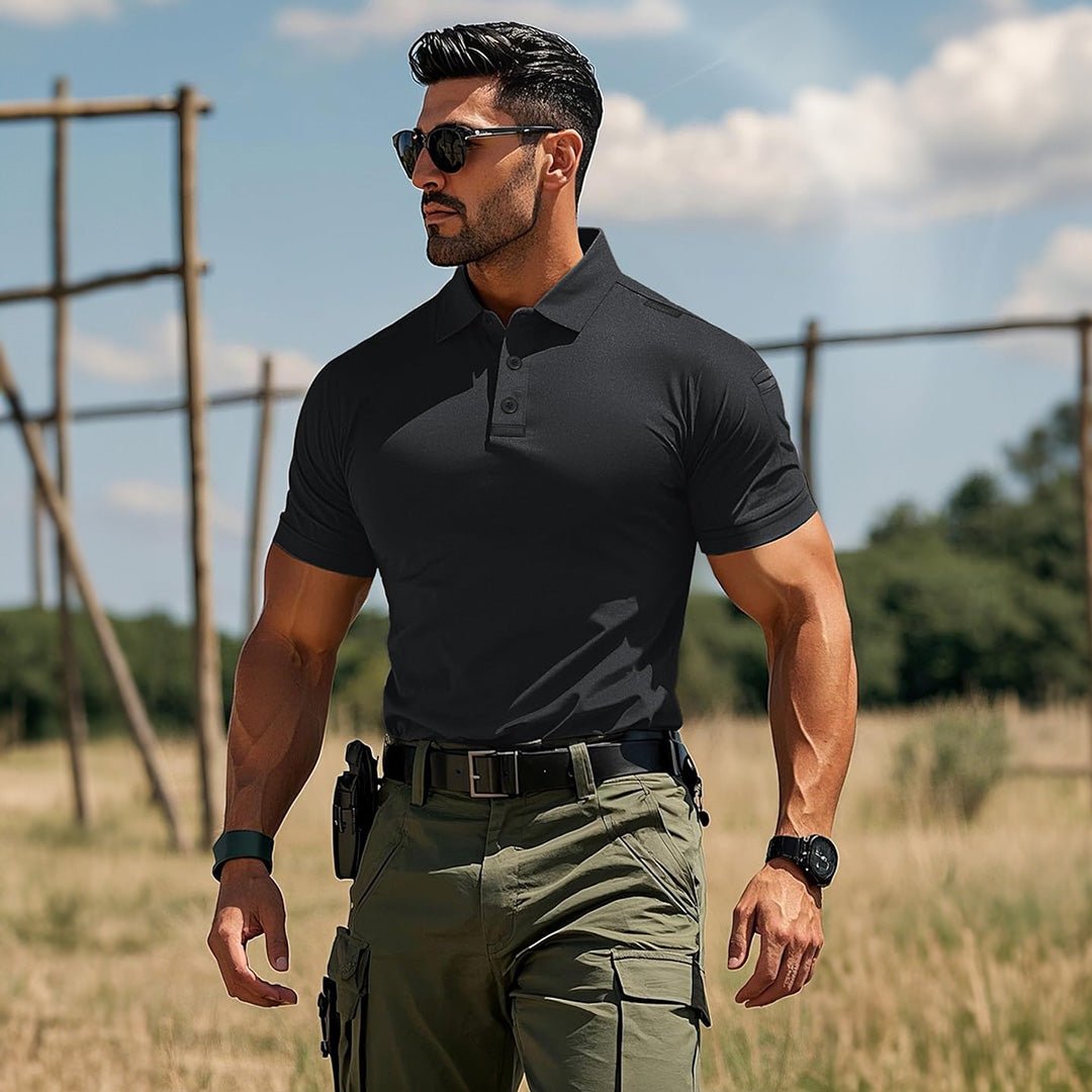 Tactical Performance Polo Shirt | Quick-Drying with UPF 50+ Protection | Lightweight Design for Outdoor Comfort