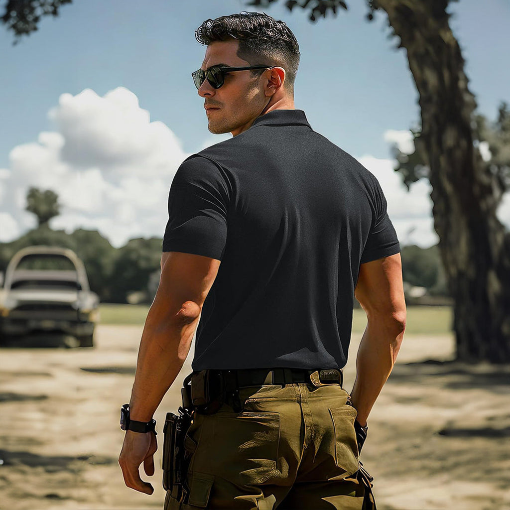 Tactical Performance Polo Shirt | Quick-Drying with UPF 50+ Protection | Lightweight Design for Outdoor Comfort