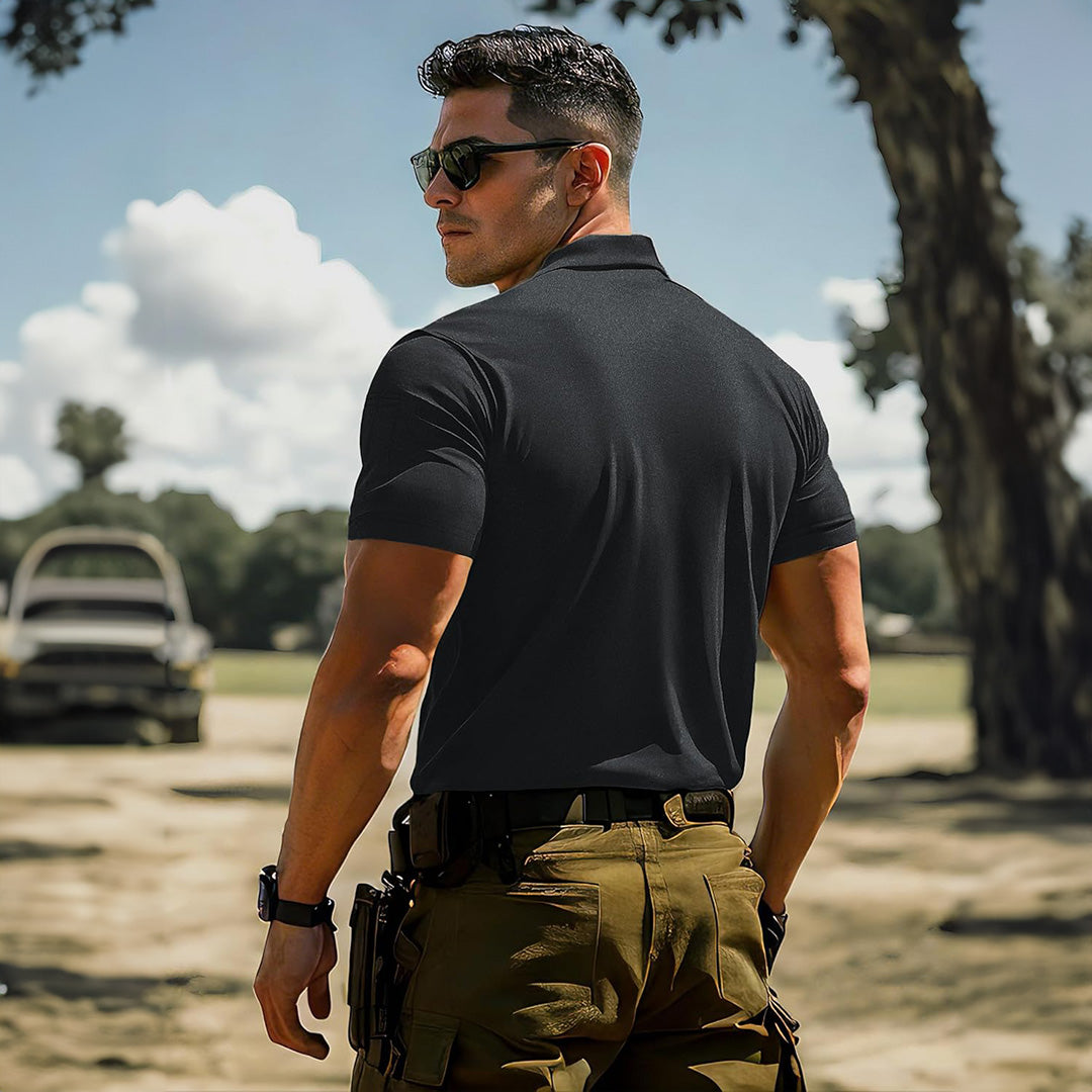 Tactical Performance Polo Shirt | Quick-Drying with UPF 50+ Protection | Lightweight Design for Outdoor Comfort